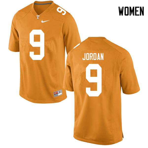 Women #9 Tim Jordan Tennessee Volunteers College Football Jerseys Sale-Orange